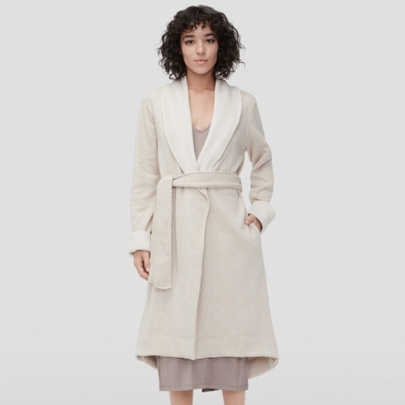 UGG Duffield II Extremely Soft Fleece Robe - Oat Heather - Picture 4 of 8